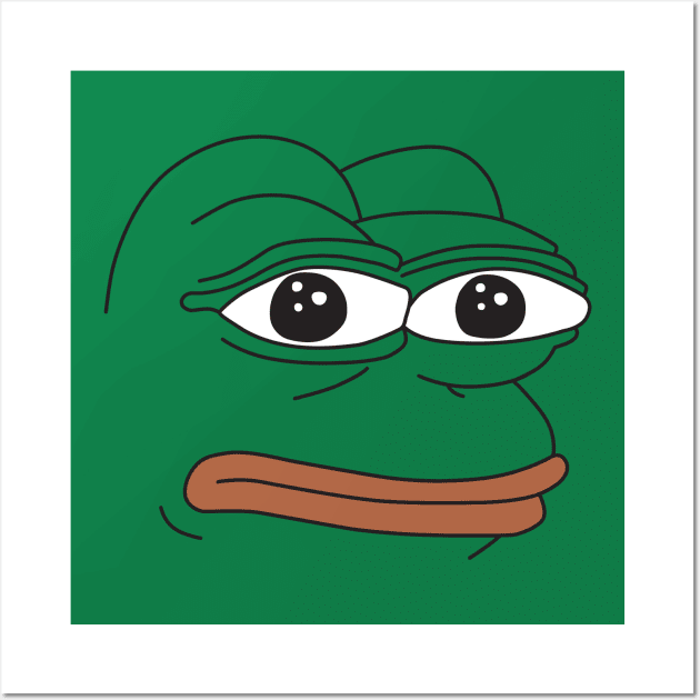 Rare Pepe Face Wall Art by Aefe